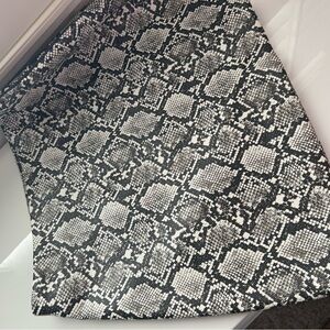 H&M Black and White Snake Print Mini Skirt